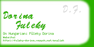 dorina fuleky business card